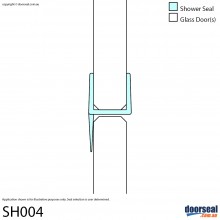 SH004 Shower Screen Seal (10mm glass)